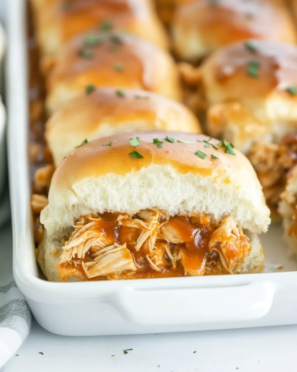 Pulled BBQ Chicken Sliders