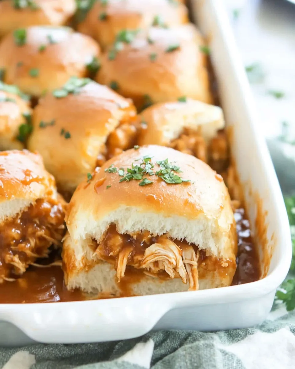 Pulled BBQ Chicken Sliders