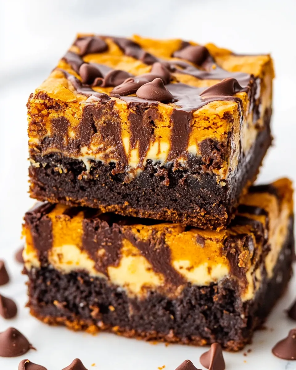 Pumpkin Cheesecake Brownies