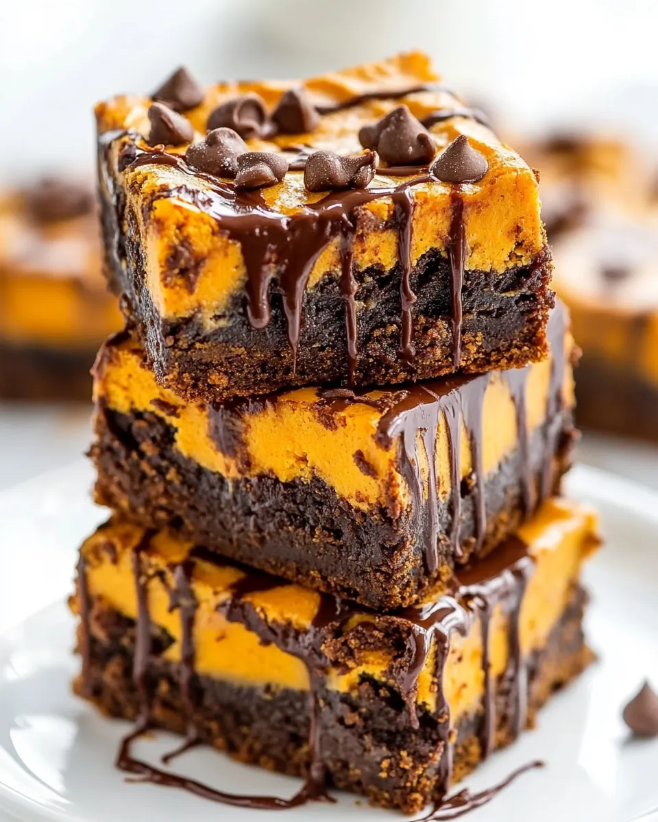 Pumpkin Cheesecake Brownies