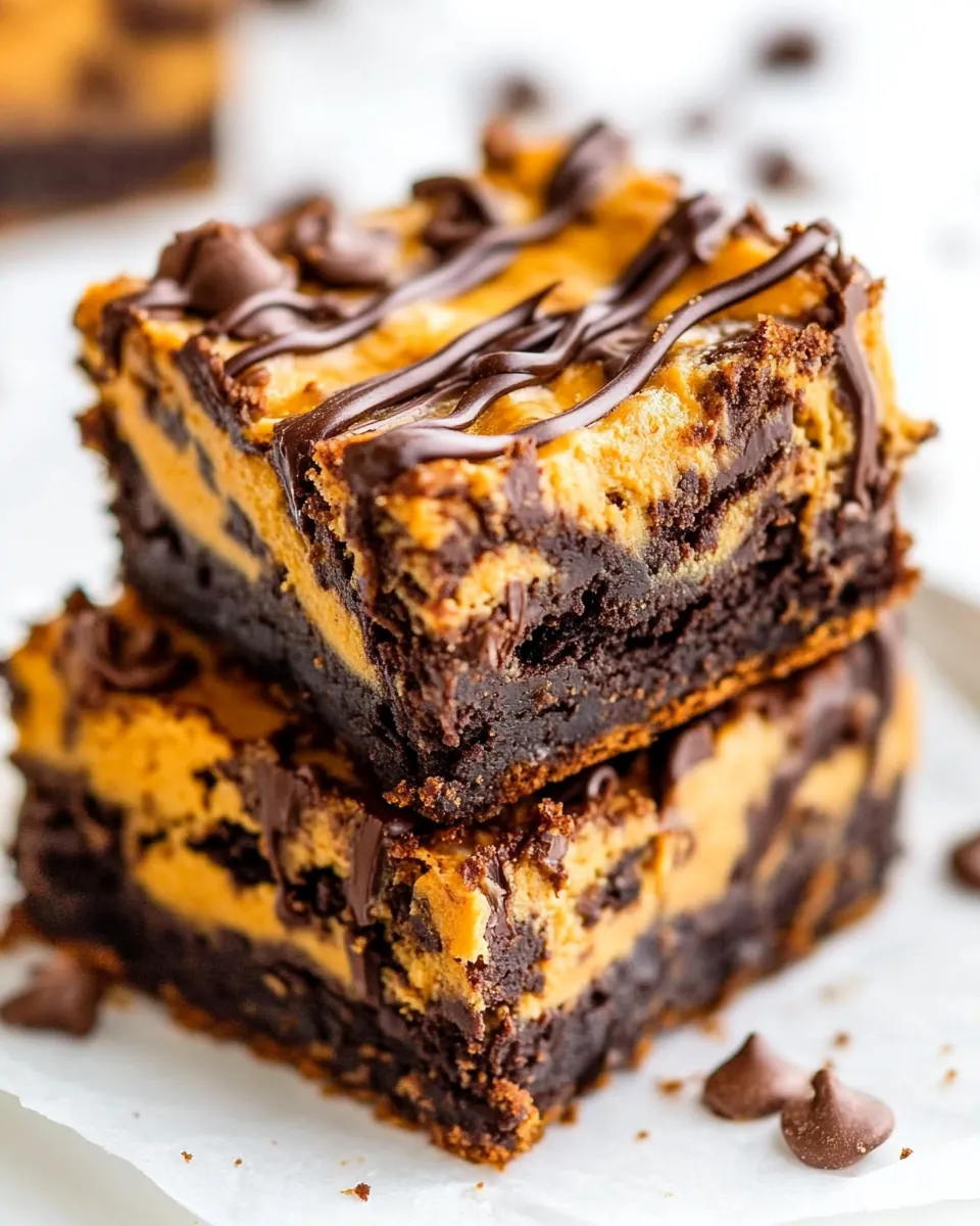 Pumpkin Cheesecake Brownies