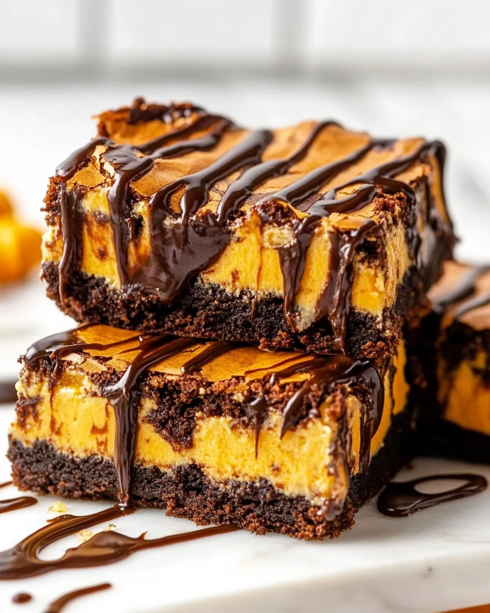 Pumpkin Cheesecake Brownies