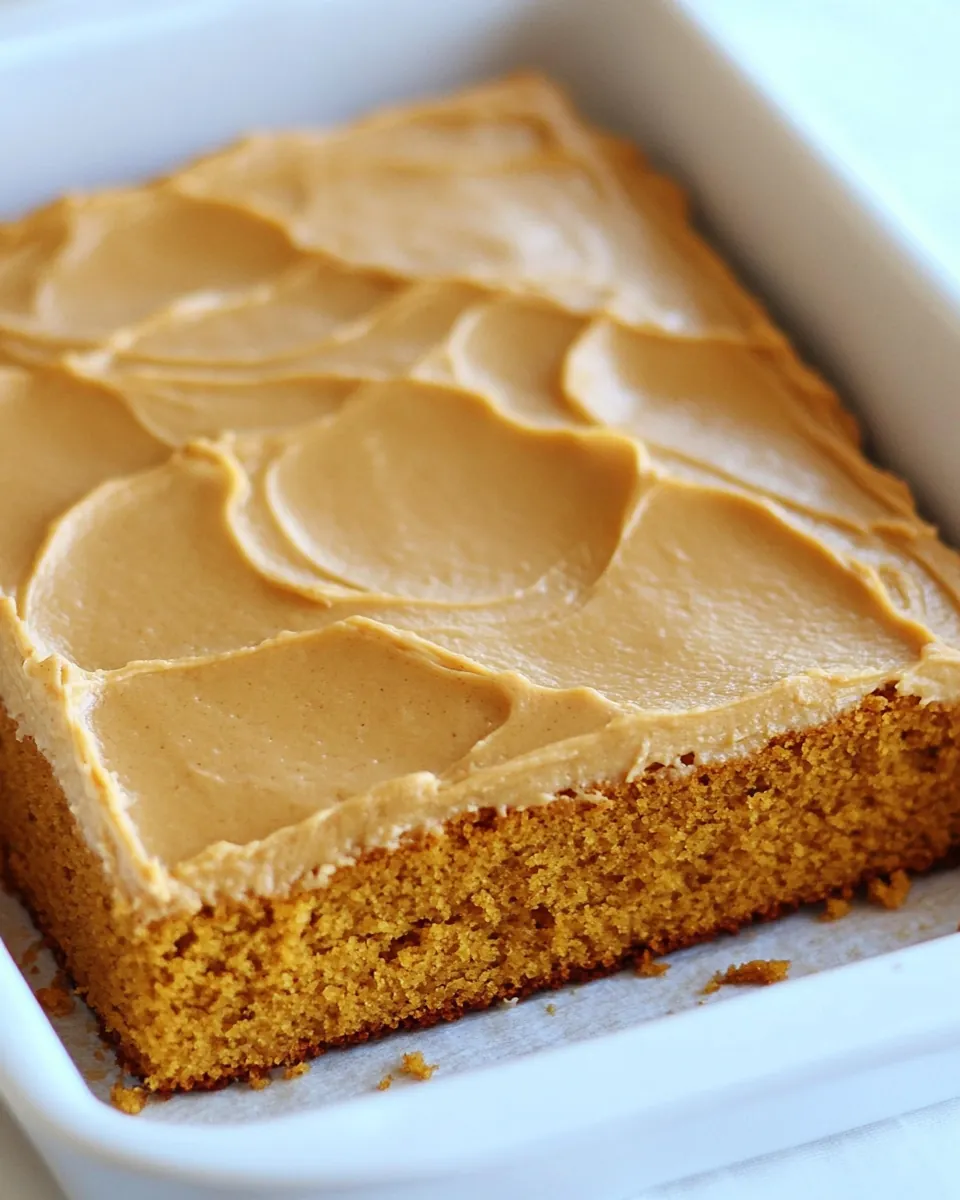 Pumpkin Sheet Cake with Butterscotch Frosting