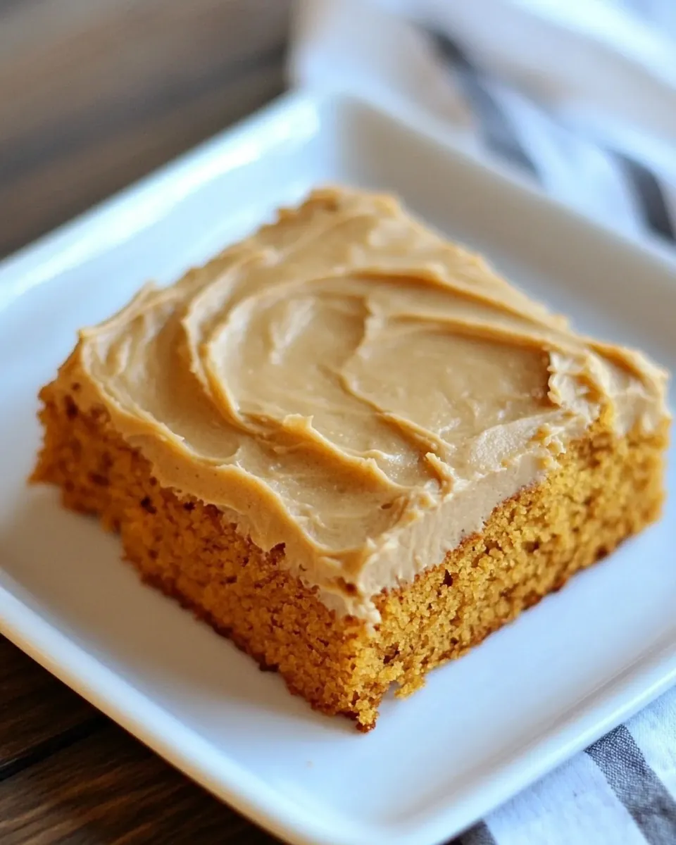 Pumpkin Sheet Cake with Butterscotch Frosting