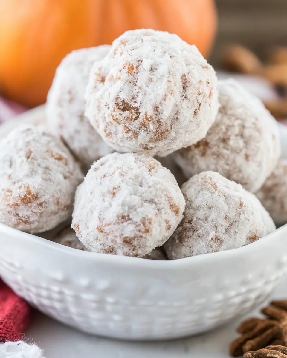 Pumpkin Spice Snowballs