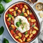 Quick Creamy Gnocchi Tomato Sauce Burrata