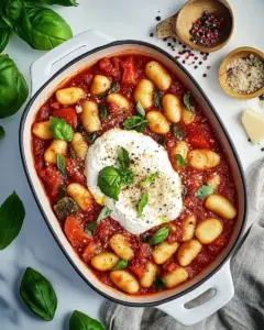Quick Creamy Gnocchi Tomato Sauce Burrata