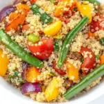 Quinoa with Roasted Rainbow Vegetables