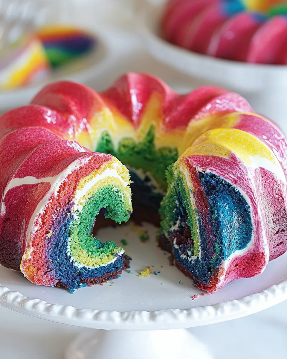 Rainbow Bundt Cake