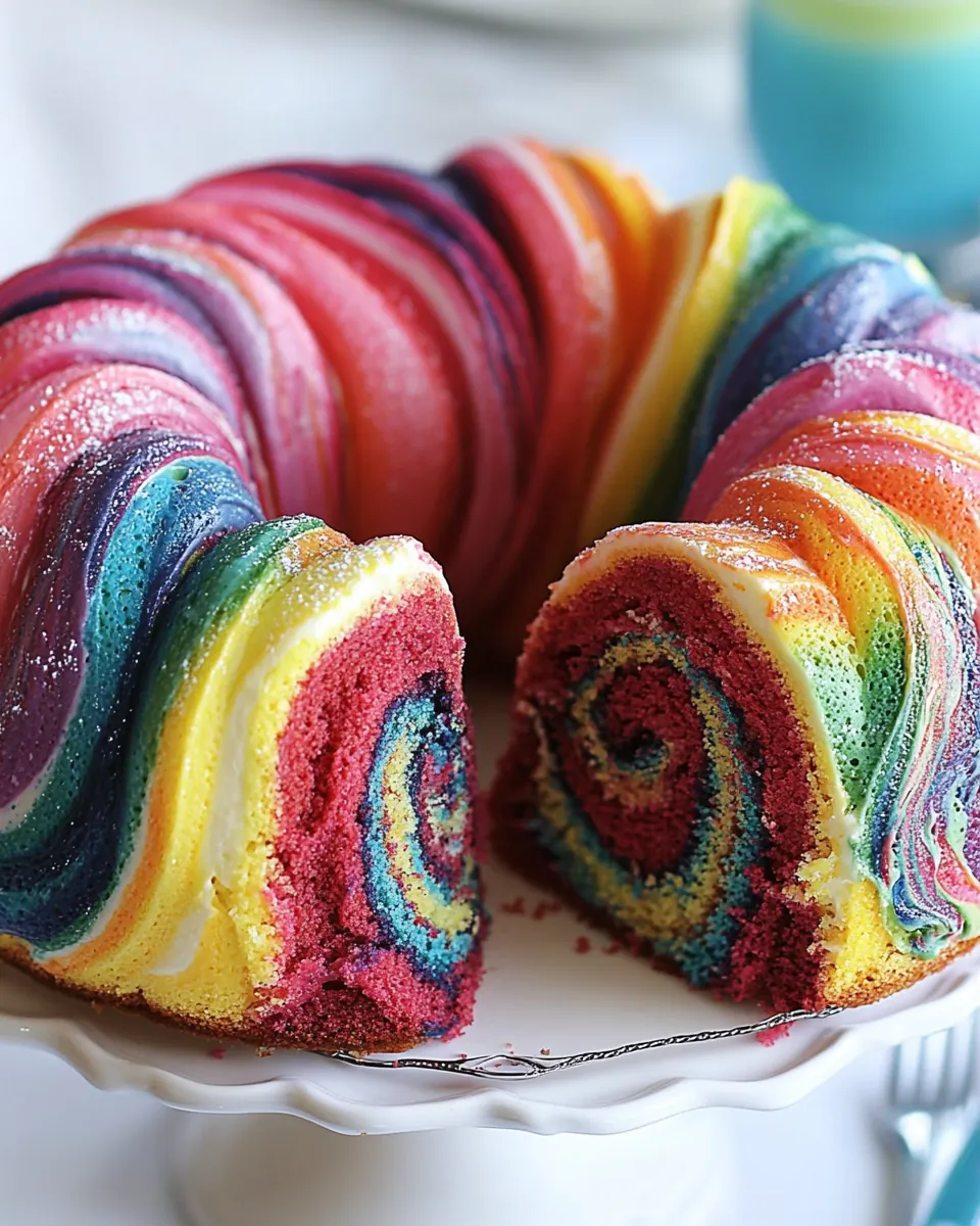 Rainbow Bundt Cake