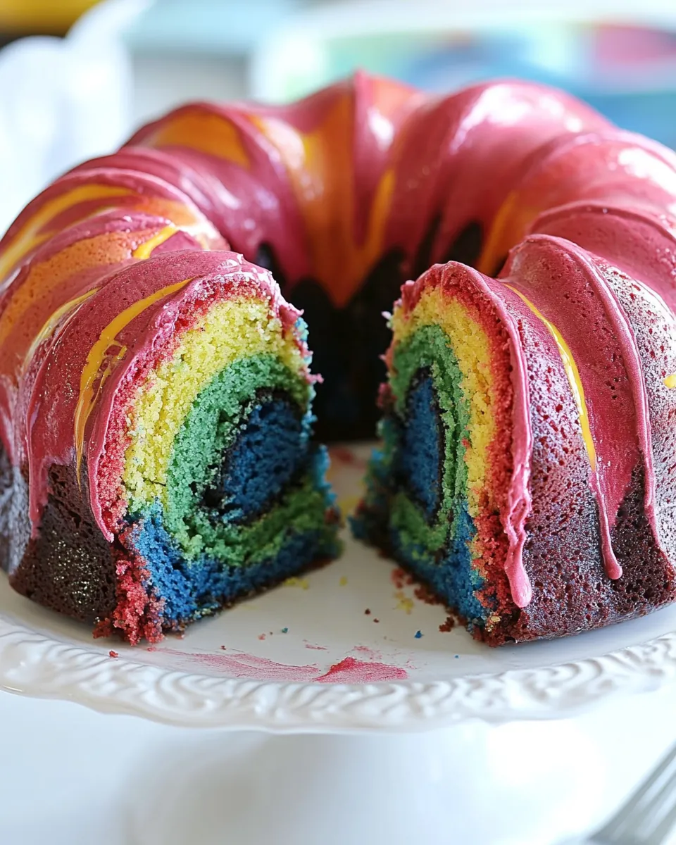 Rainbow Bundt Cake