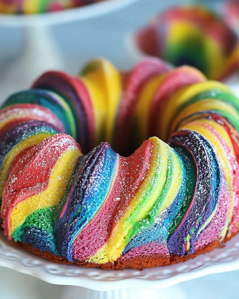 Rainbow Bundt Cake