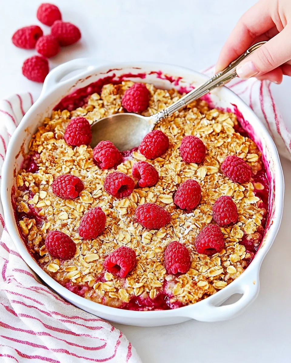 Raspberry Almond Baked Oatmeal