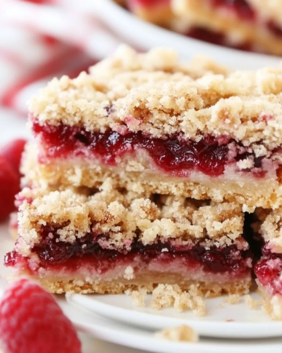 Raspberry Jam Streusel Bars