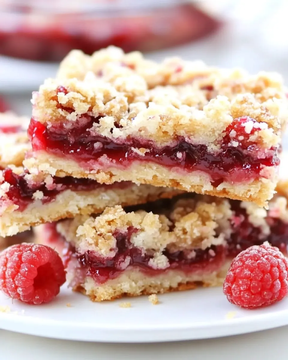Raspberry Jam Streusel Bars