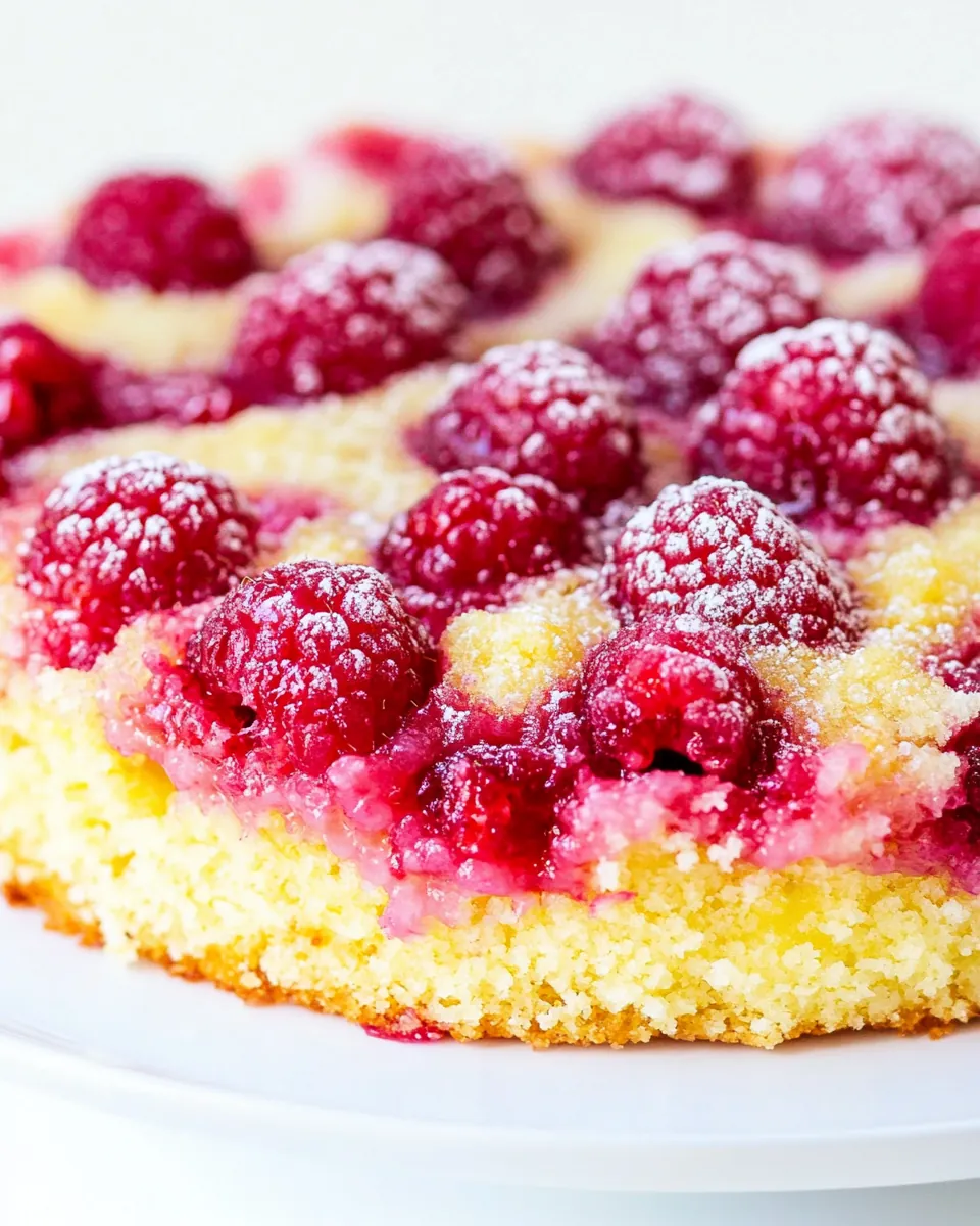 Raspberry Upside Down Cake