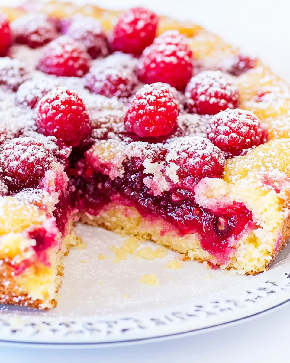 Raspberry Upside Down Cake