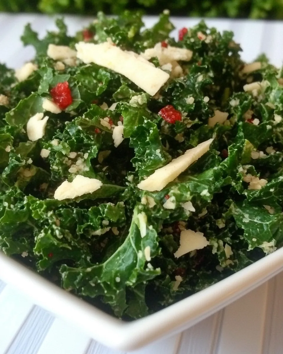 Raw Kale Salad with Raspberry Vinaigrette