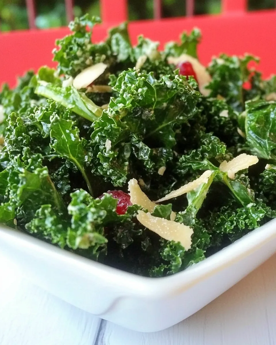 Raw Kale Salad with Raspberry Vinaigrette