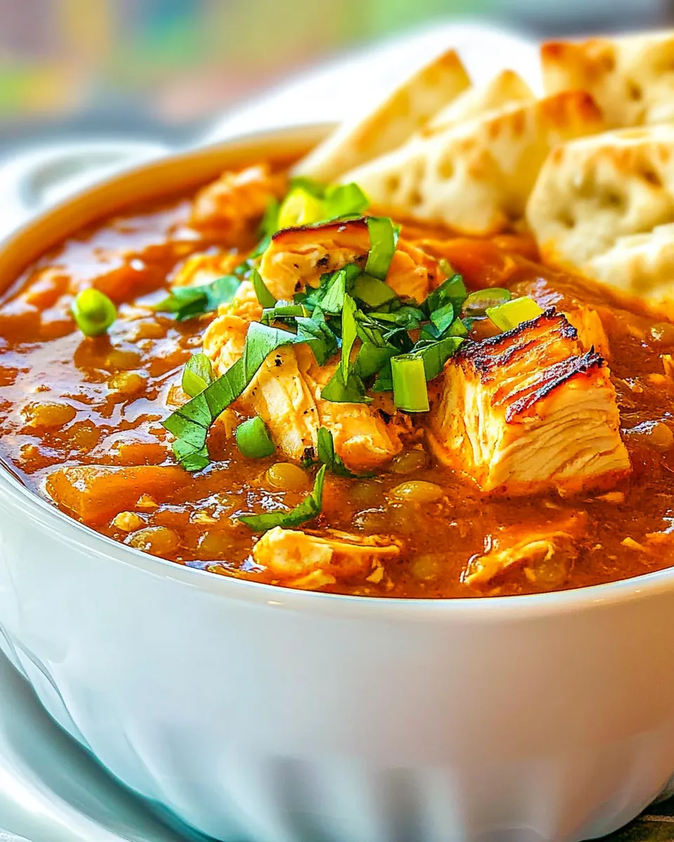Red Lentil Chicken Soup