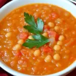 Red Lentil and Chickpea Soup