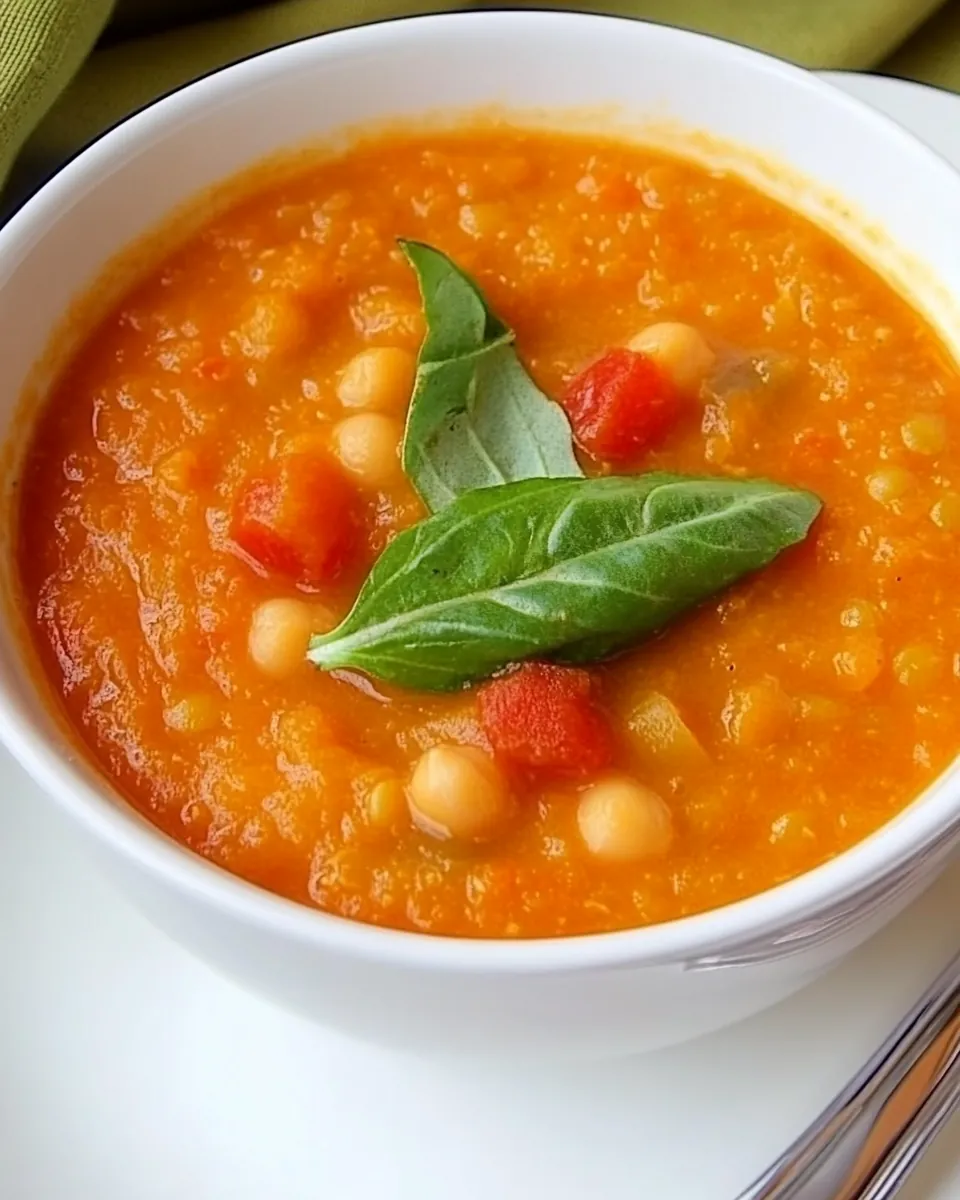 Red Lentil and Chickpea Soup