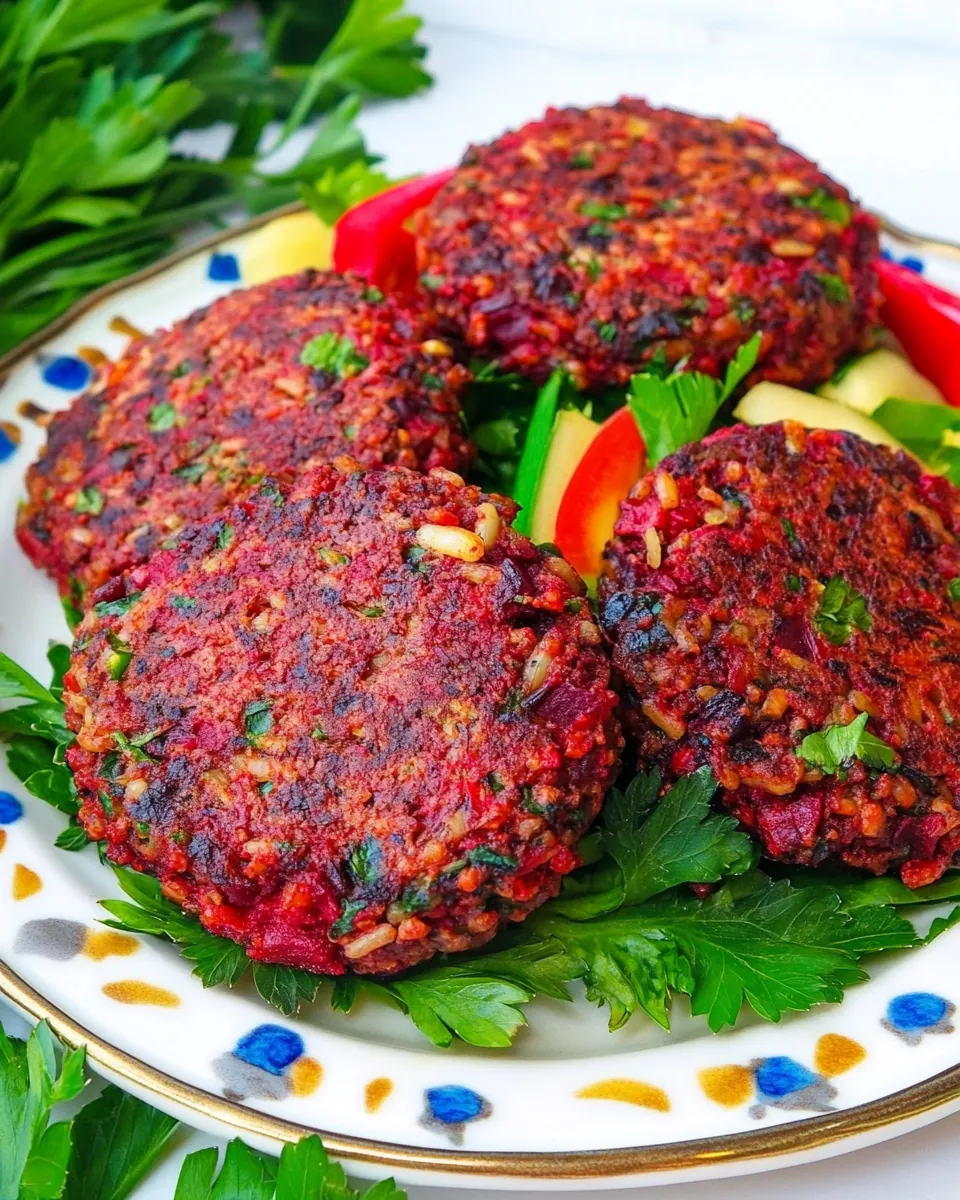 Red Rice and Beet Cakes