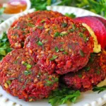 Red Rice and Beet Cakes