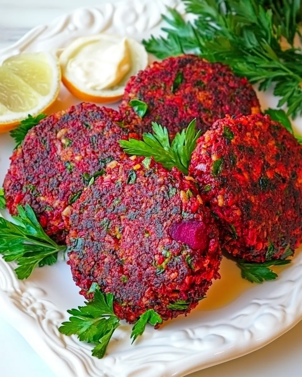 Red Rice and Beet Cakes