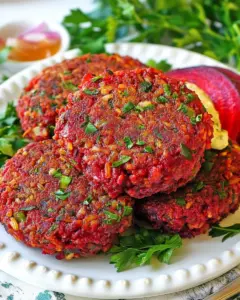 Red Rice and Beet Cakes