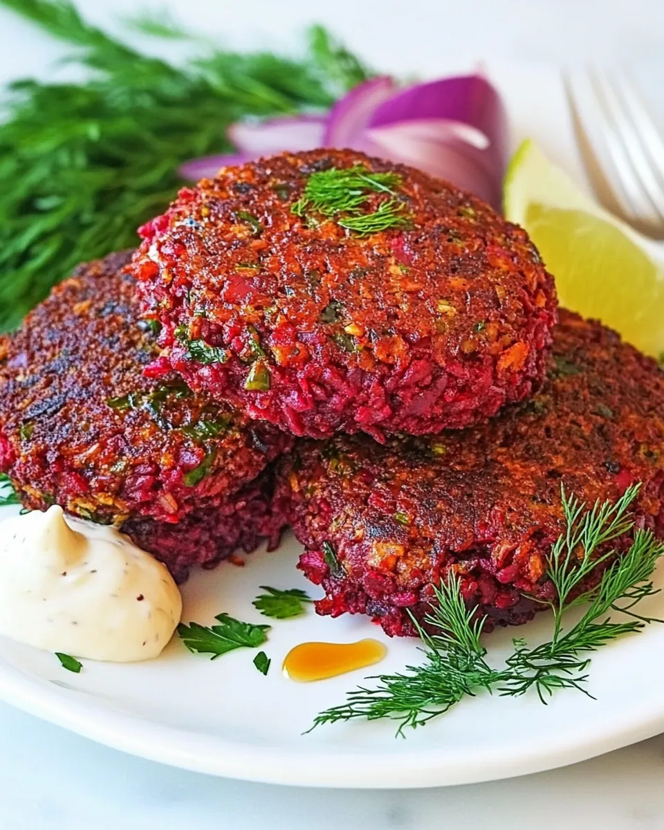 Red Rice and Beet Cakes
