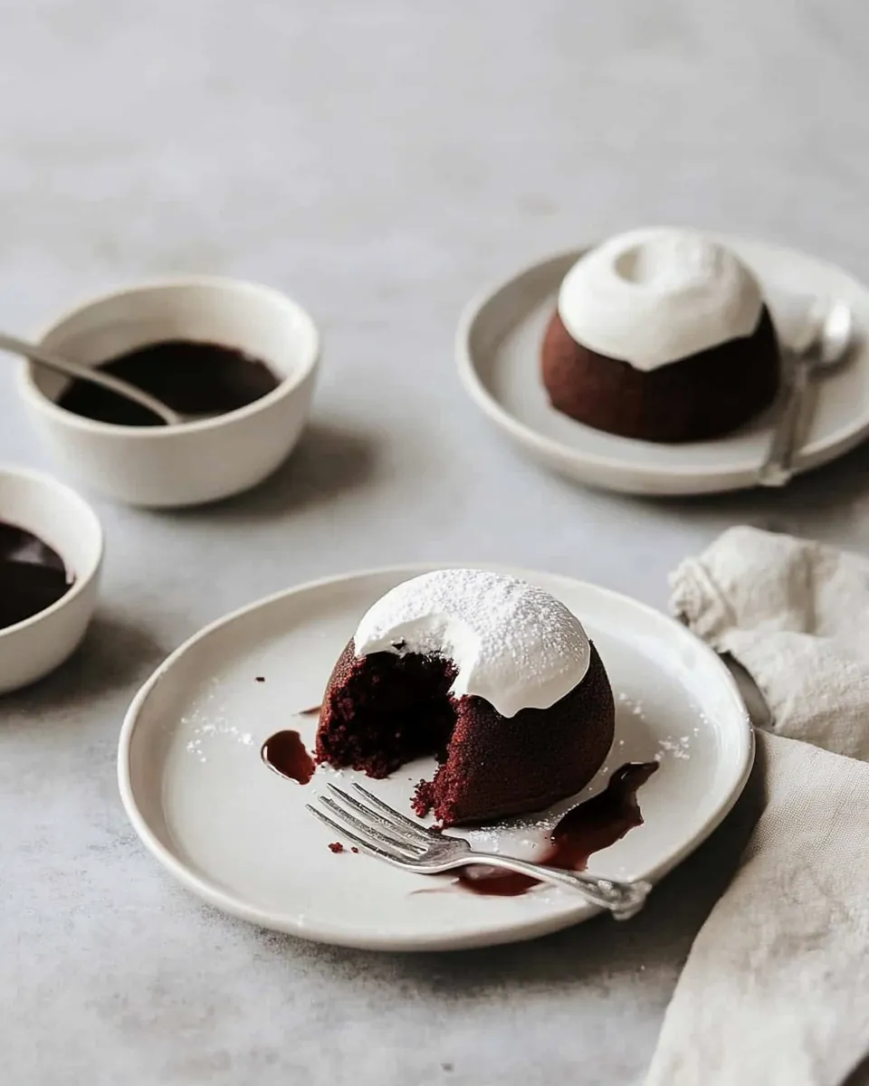 Red Velvet Lava Cakes