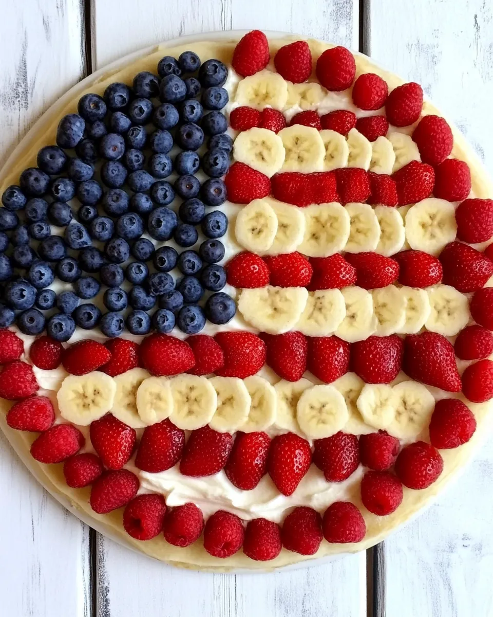 Red White Blue Fruit Pizza