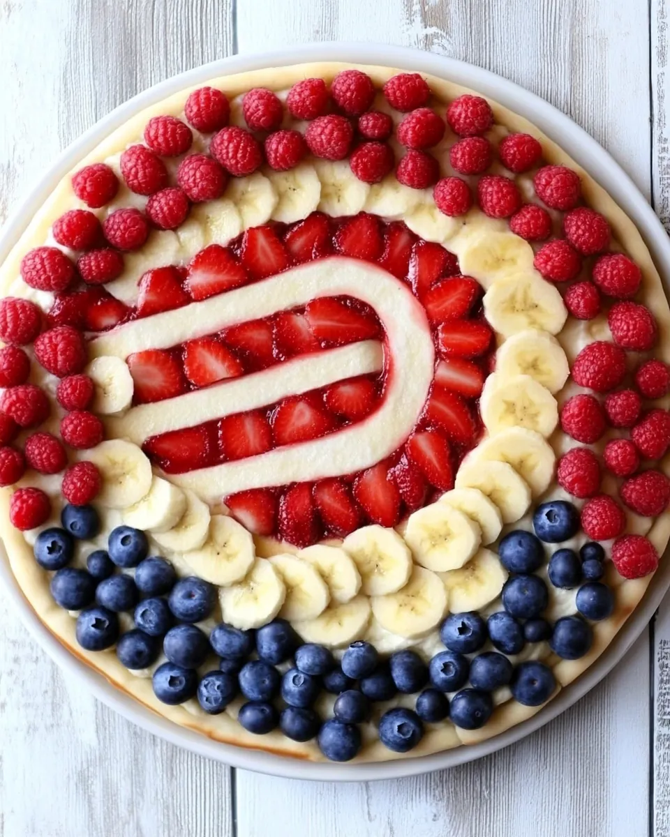 Red White Blue Fruit Pizza