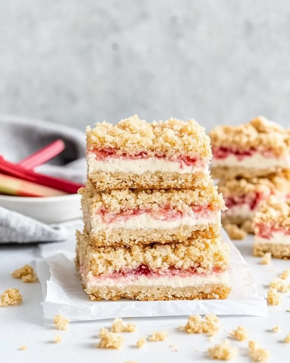 Rhubarb Cream Cheese Bars