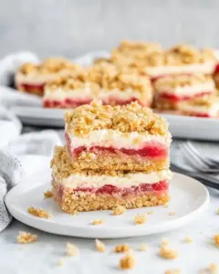 Rhubarb Cream Cheese Bars