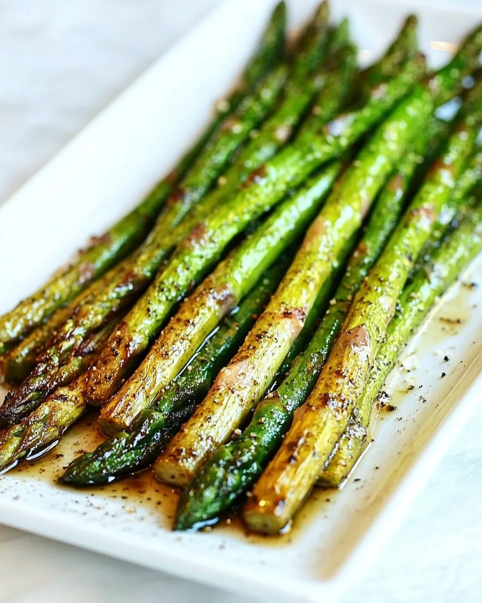 Roasted Asparagus with Balsamic Browned Butter