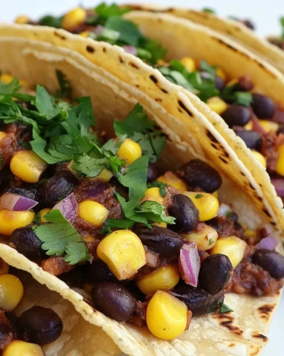 Roasted Corn and Black Bean Tacos