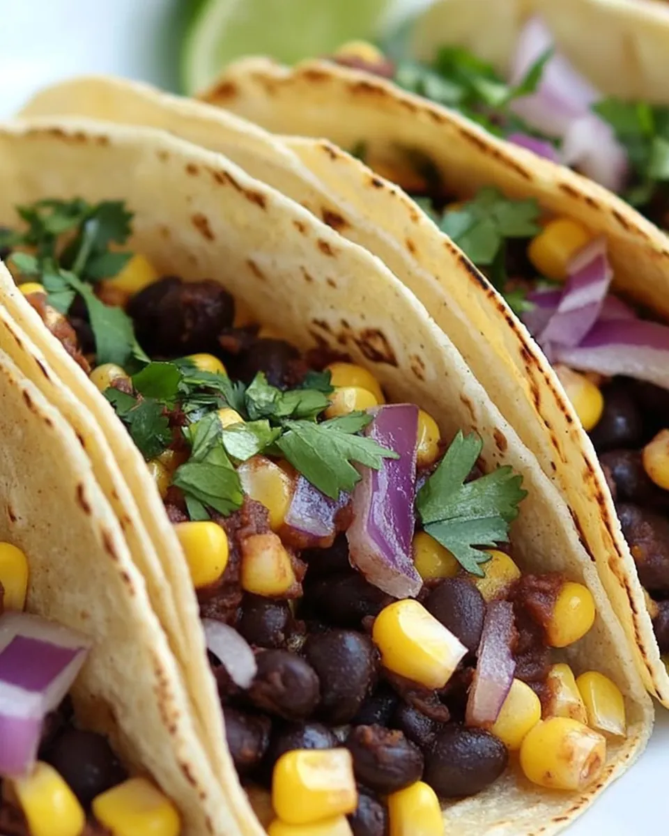 Roasted Corn and Black Bean Tacos