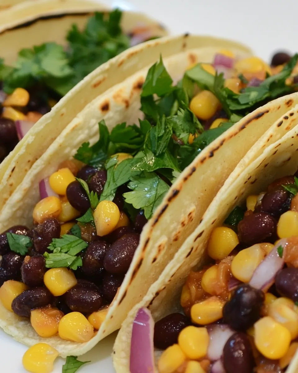 Roasted Corn and Black Bean Tacos