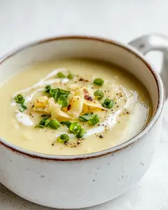 Roasted Garlic Cheddar Cauliflower Soup