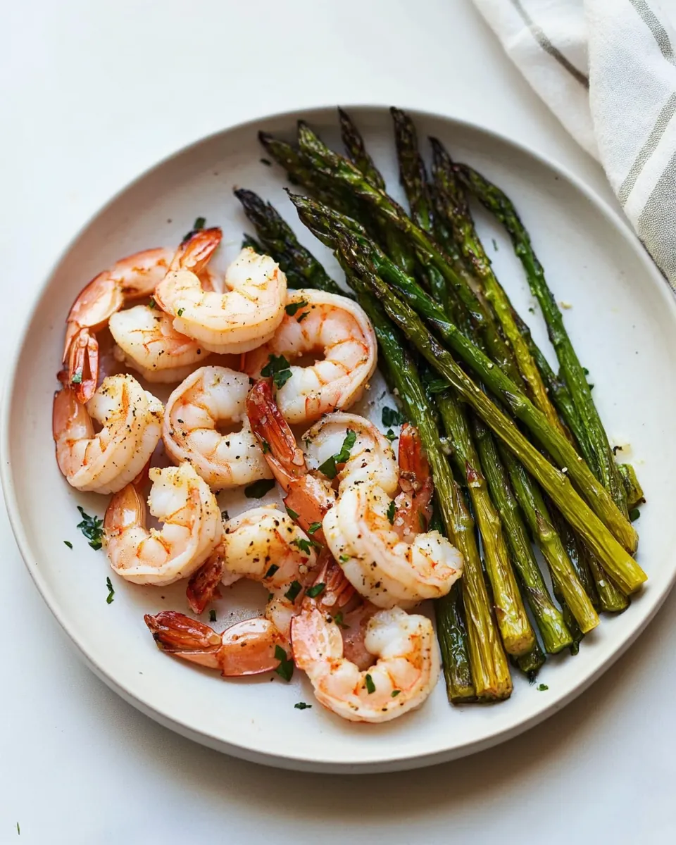 Roasted Shrimp and Asparagus