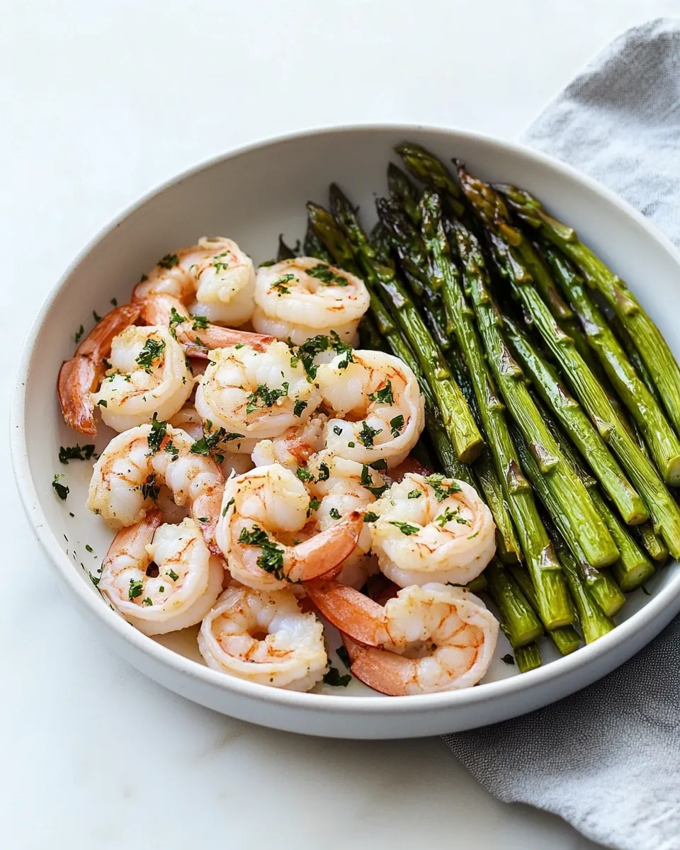 Roasted Shrimp and Asparagus