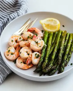 Roasted Shrimp and Asparagus