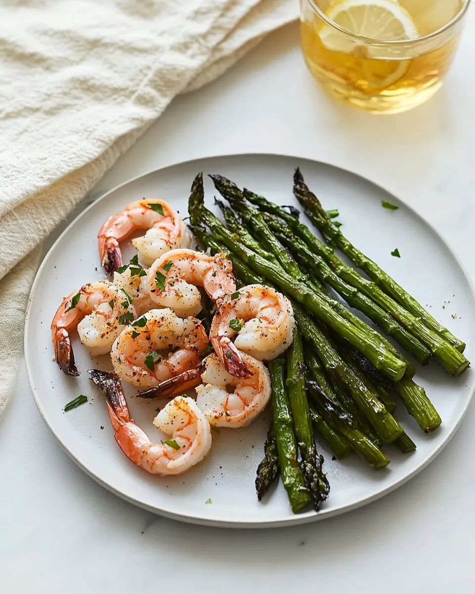 Roasted Shrimp and Asparagus