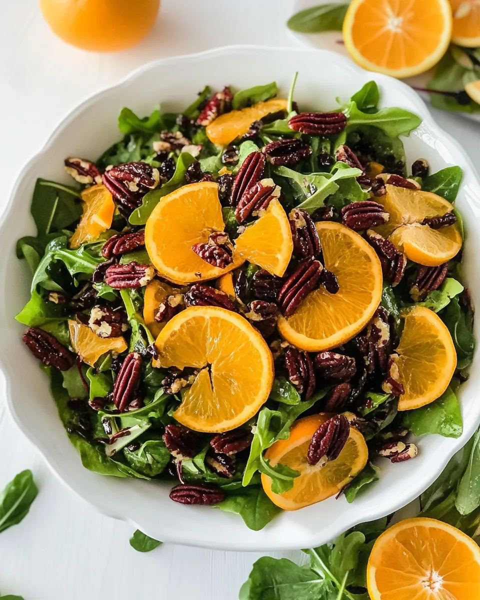 Salad with Citrus Vinaigrette and Sugared Pecans