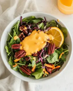 Salad with Citrus Vinaigrette and Sugared Pecans