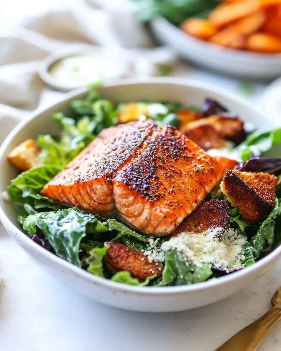 Salmon Caesar Salad