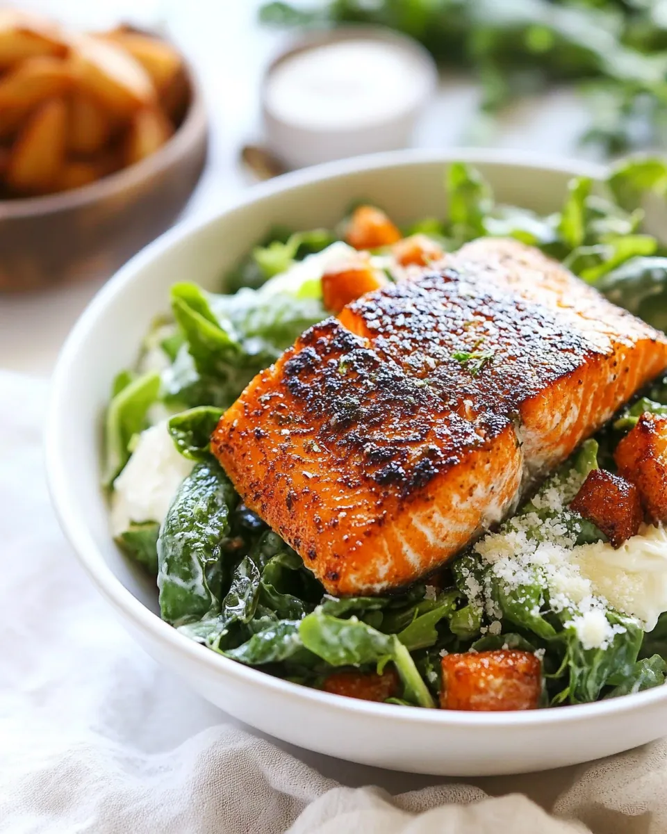 Salmon Caesar Salad