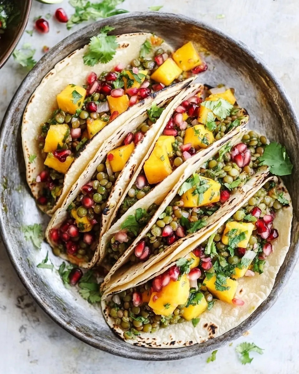 Salsa Verde Lentil Tacos